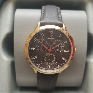 ABILENE CHRONOGRAPH GRAY LEATHER WATCH